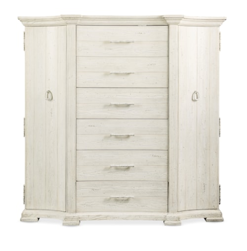 Traditional Gentlemans Chest with 6 Drawers and 8 Shelves