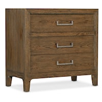 Casual 3-Drawer Nightstand with USB Ports