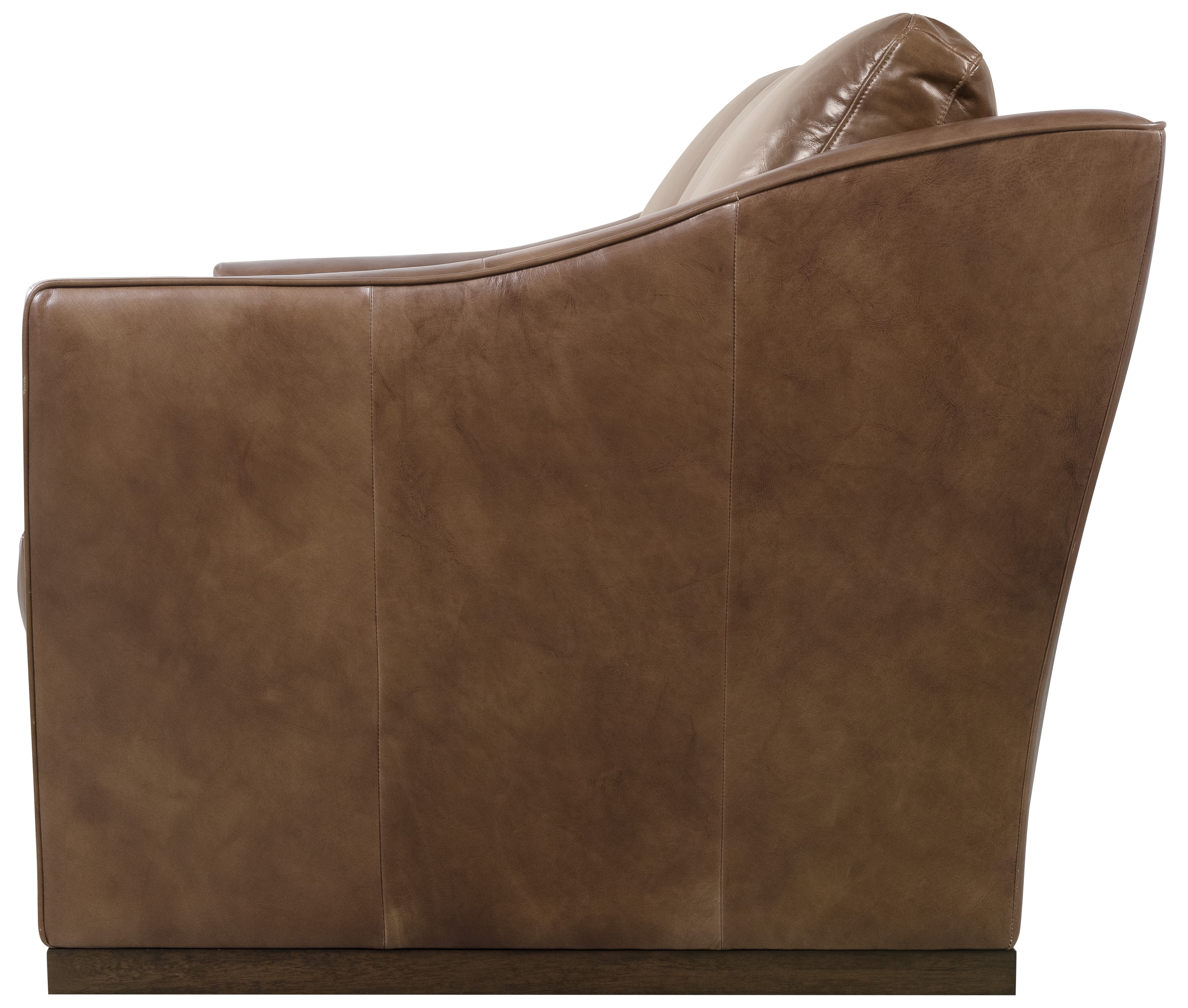 Leather Flared-Arm Sofa