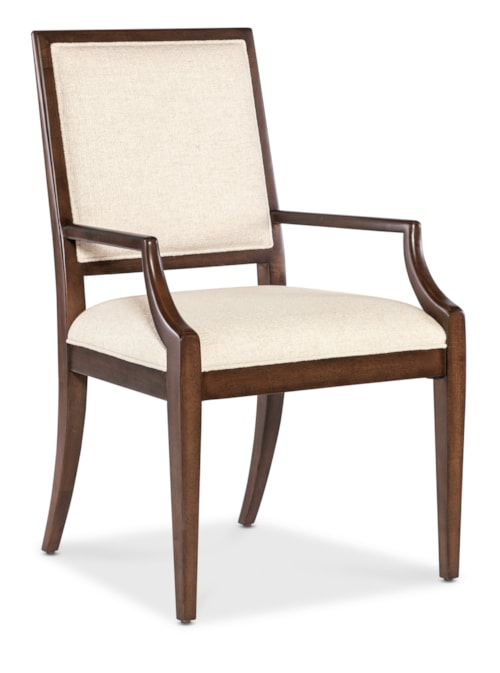 Traditional Upholstered Dining Arm Chair