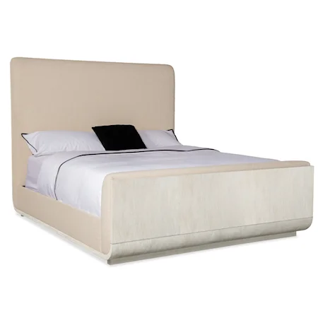Contemporary King Upholstered Panel Bed