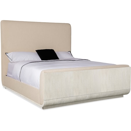 Contemporary California King Upholstered Panel Bed