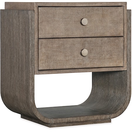 Contemporary 2-Drawer Nightstand