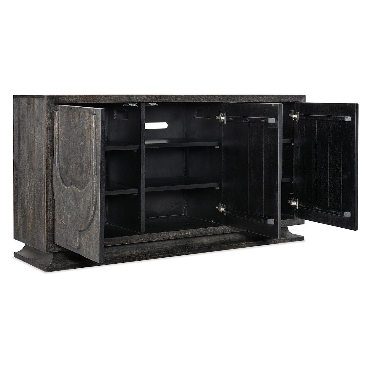 Hooker Furniture Commerce and Market 3-Door Credenza with Tribal Motif