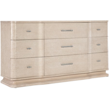 Transitional 9-Drawer Dresser