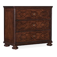 Traditional 3-Drawer Nightstand with USB Outlets