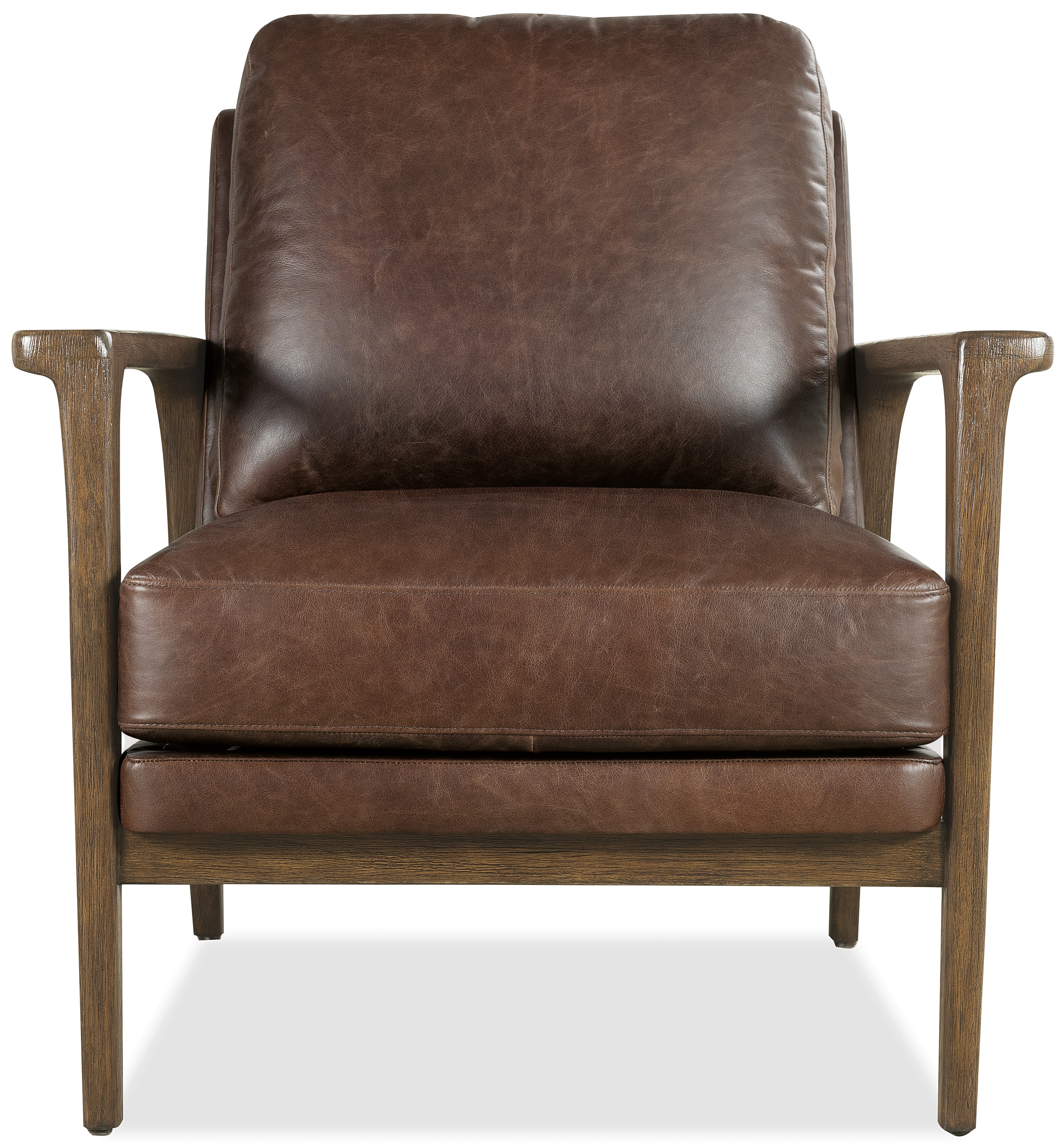 Cushioned Exposed-Wood Club Chair