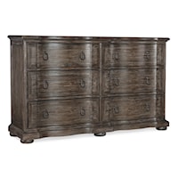 Traditional Six-Drawer Dresser