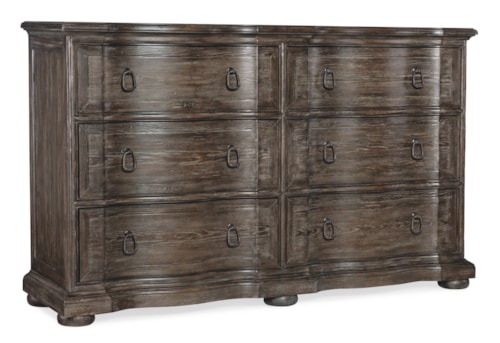 Traditional Six-Drawer Dresser