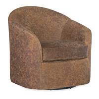 Transitional Barrel Chair with Swivel Base