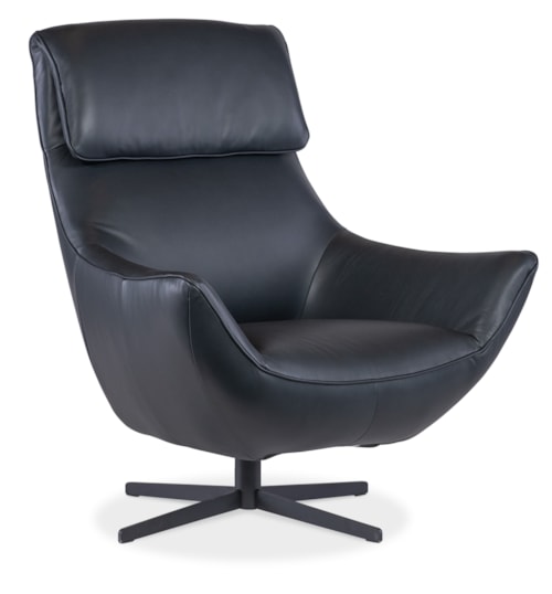 Contemporary Swivel Chair with Metal Base