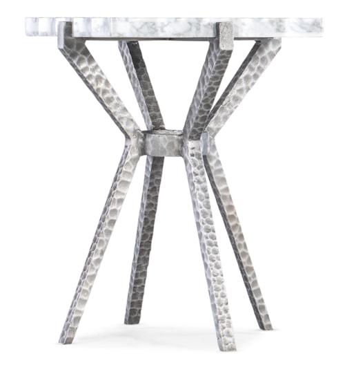 Transitional Square Side Table with Marble Top