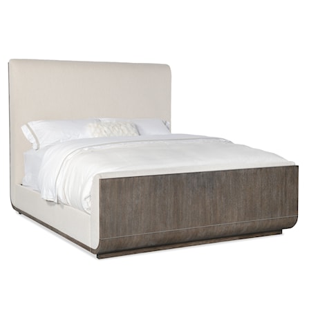 King Upholstered Panel Bed