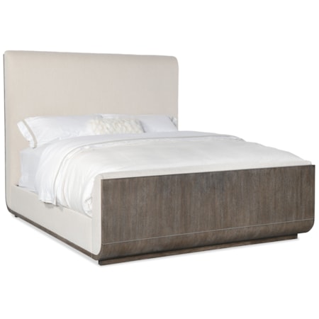 King Upholstered Panel Bed