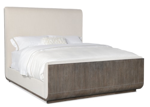 Contemporary California King Upholstered Panel Bed