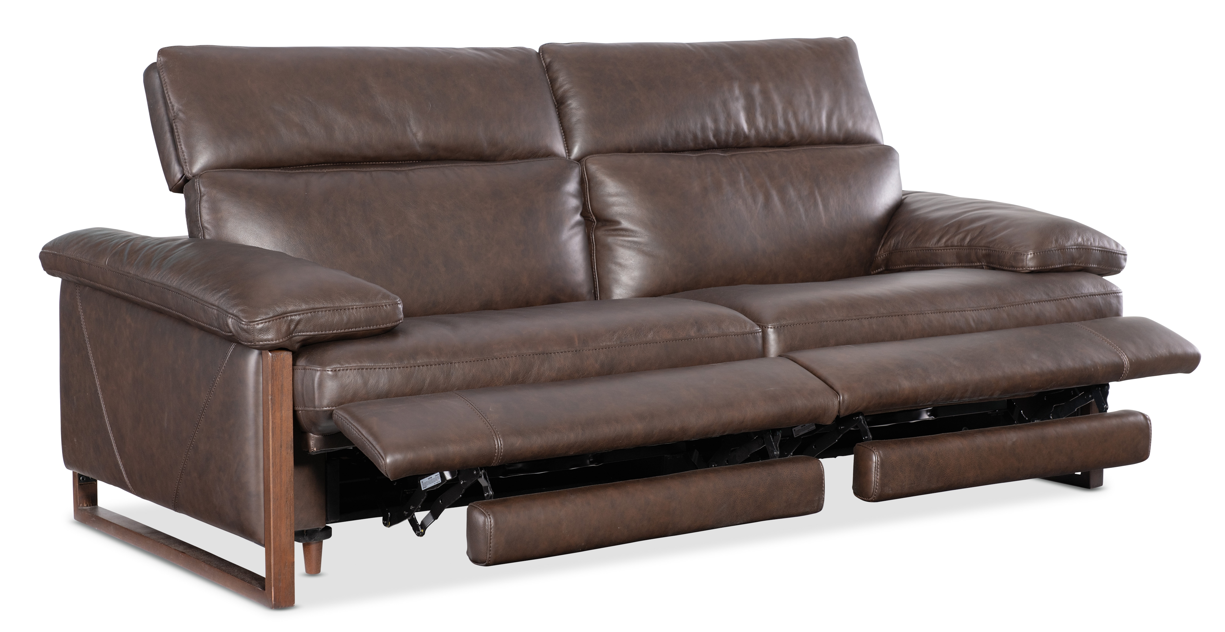 Leather Power Double-Reclining Sofa