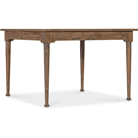 Traditional Square Dining Table with Carved Accents