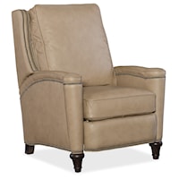 Transitional Recliner with Nailhead Trim