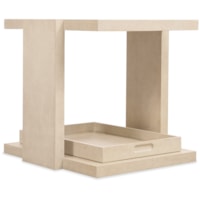 Contemporary End Table with Removable Tray