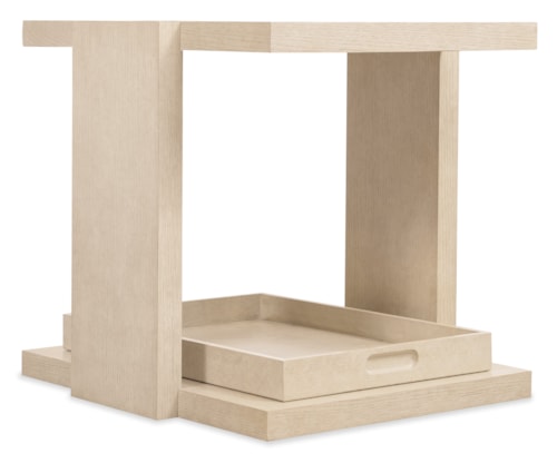 Contemporary End Table with Removable Tray