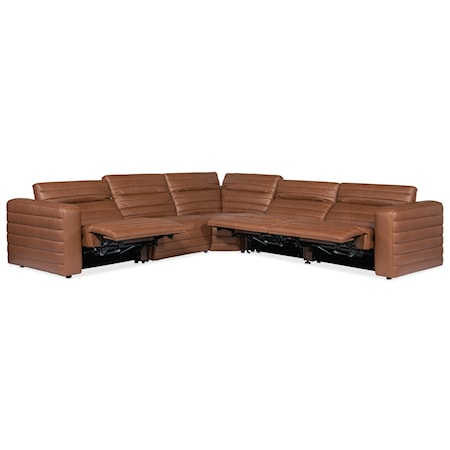 5 Pc Power Recline Sectional w/ Pwr Headrest