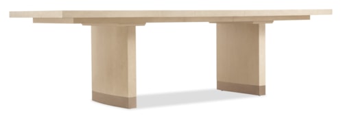 Contemporary Rectangular Dining Table with Two Extension Leaves