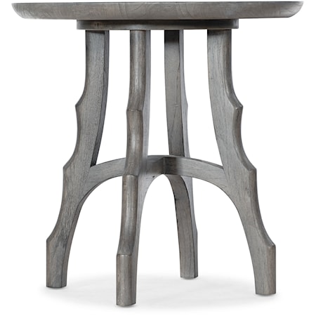 Scalloped Weathered Gray End Table