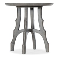 Scalloped Weathered Gray End Table