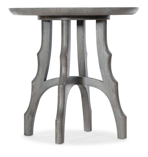 Scalloped Weathered Gray End Table