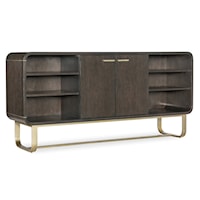 Contemporary 2-Door Credenza with Adjustable Shelves