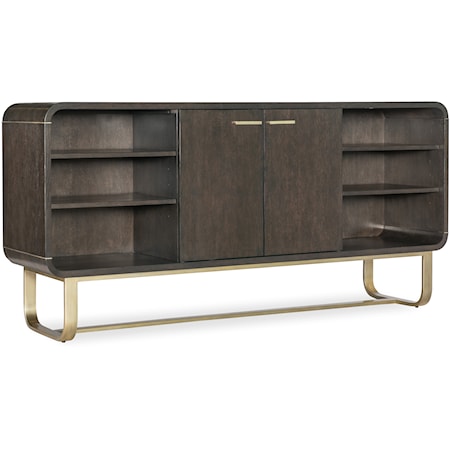 Contemporary 2-Door Credenza with Adjustable Shelves