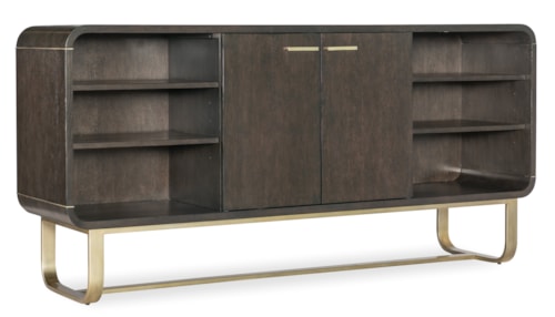 Contemporary 2-Door Credenza with Adjustable Shelves