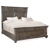 Rustic Traditional King Panel Bed