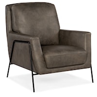 Contemporary Club Chair with Metal Frame
