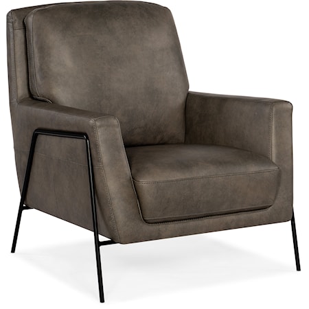 Contemporary Club Chair with Metal Frame