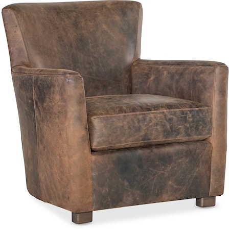 Transitional Leather Accent Chair