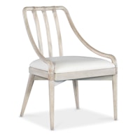 Casual Seaside Chair with Upholstered Seat (2/Cnt)