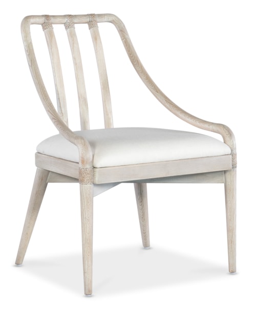 Casual Seaside Chair with Upholstered Seat (2/Cnt)