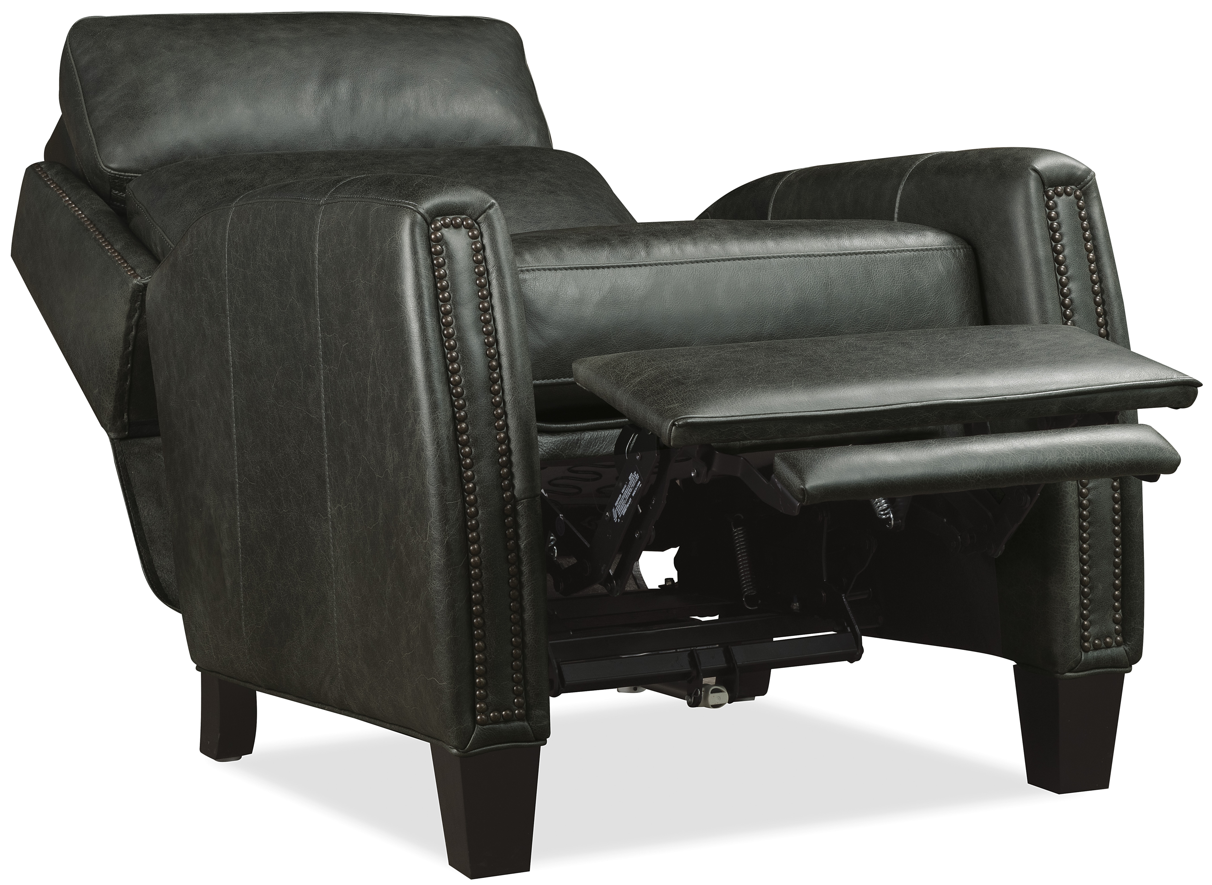 Leather Bustle-Back Power Recliner