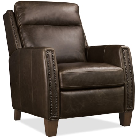 Leather Bustle-Back Power Recliner