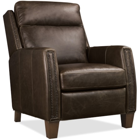Leather Bustle-Back Power Recliner