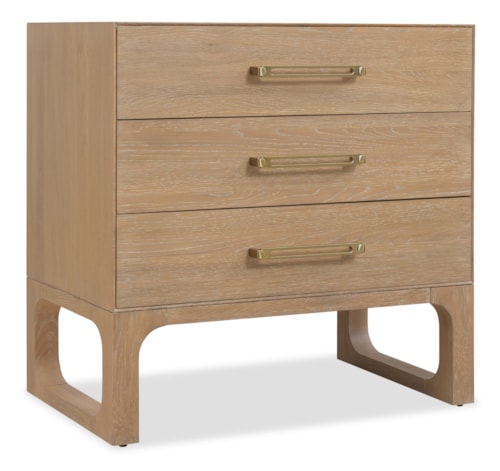 Contemporary 3-Drawer Nightstand with USB Port