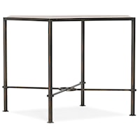 Transitional Metal End Table with Marble Top