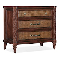 Traditional 3-Drawer Nightstand with USB Ports