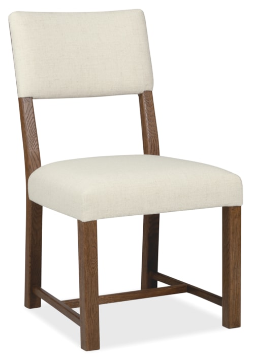 Relaxed Transitional Open-Back Upholstered Dining Side Chair