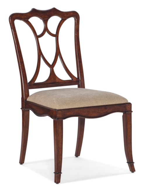 Traditional Dining Side Chair with Upholstered Seat