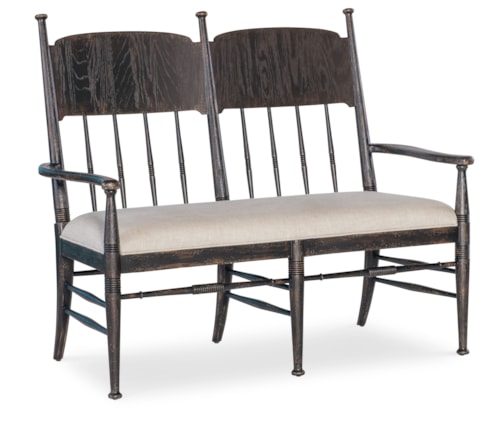 Traditional Dining Bench with Upholstered Seat