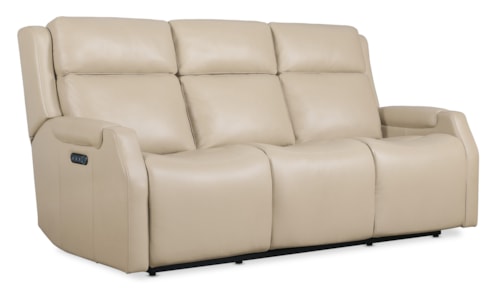Transitional Zero Gravity Power Reclining Sofa with Power Headrest and Lumbar
