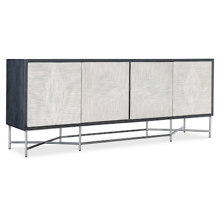 4-Door Fine Lines Storage Credenza