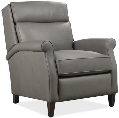 Transitional Power Recliner with Pop-Up Headrest